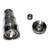 Peter piper vintage english pepper mill in silver metal park green pepper mill