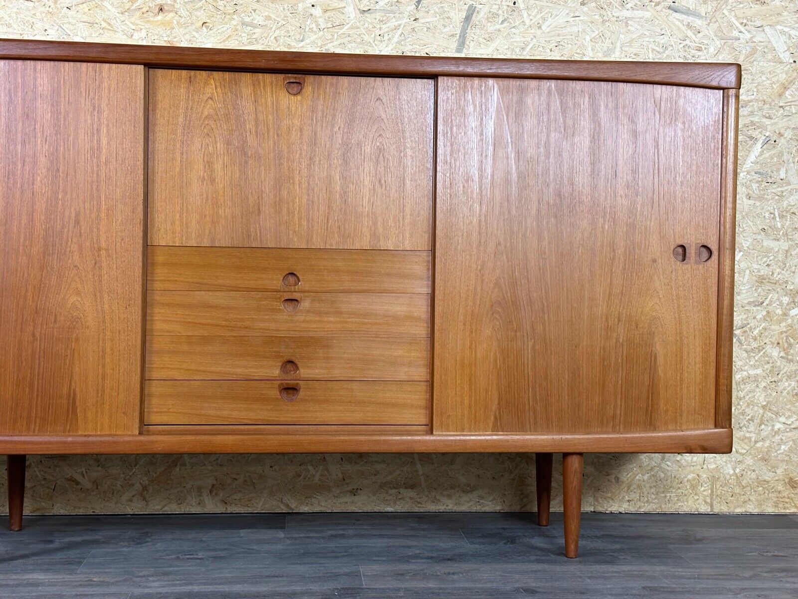 60s 70s teak sideboard highboard H.W. Klein Bramin Danish Modern Design