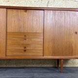 60s 70s teak sideboard highboard H.W. Klein Bramin Danish Modern Design