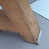Solid wood bench