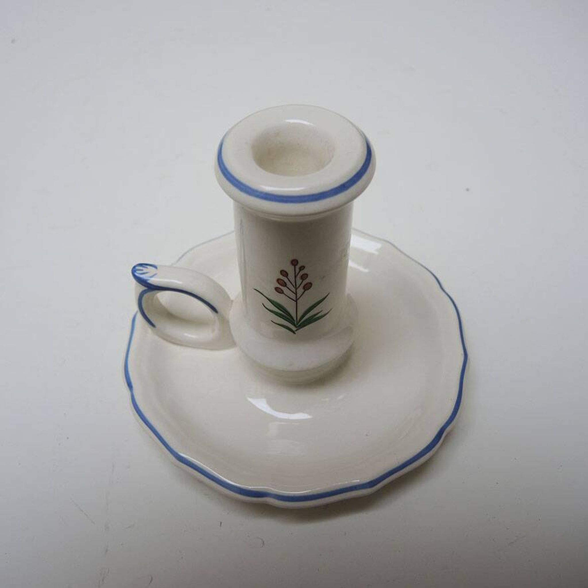 Old candlestick Gien – Birds of Paradise