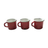 Enamelled tin cups