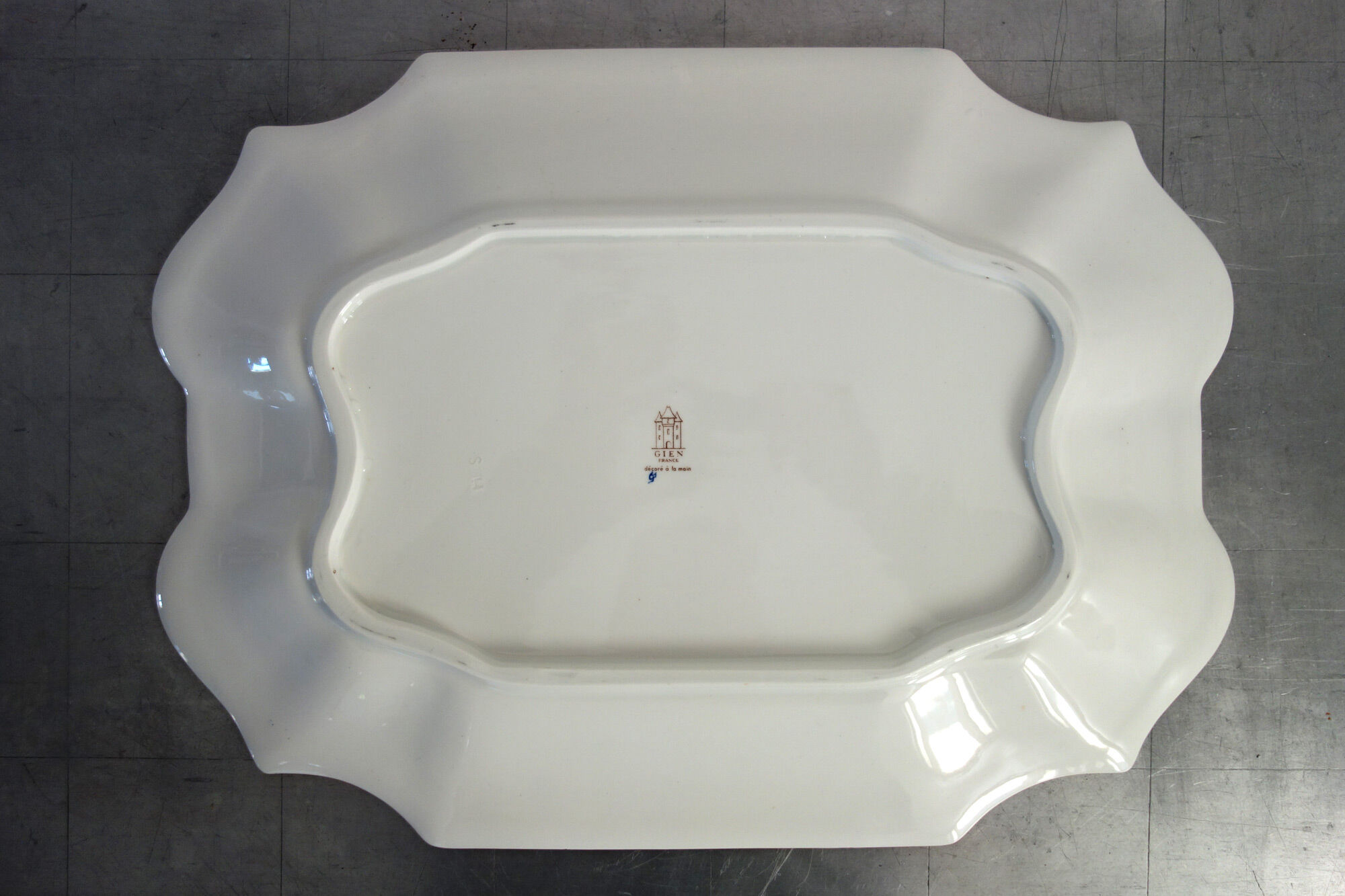 Tureen Gien on its model tray Peonies