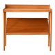 Vintage oak nightstand with magazine rack top