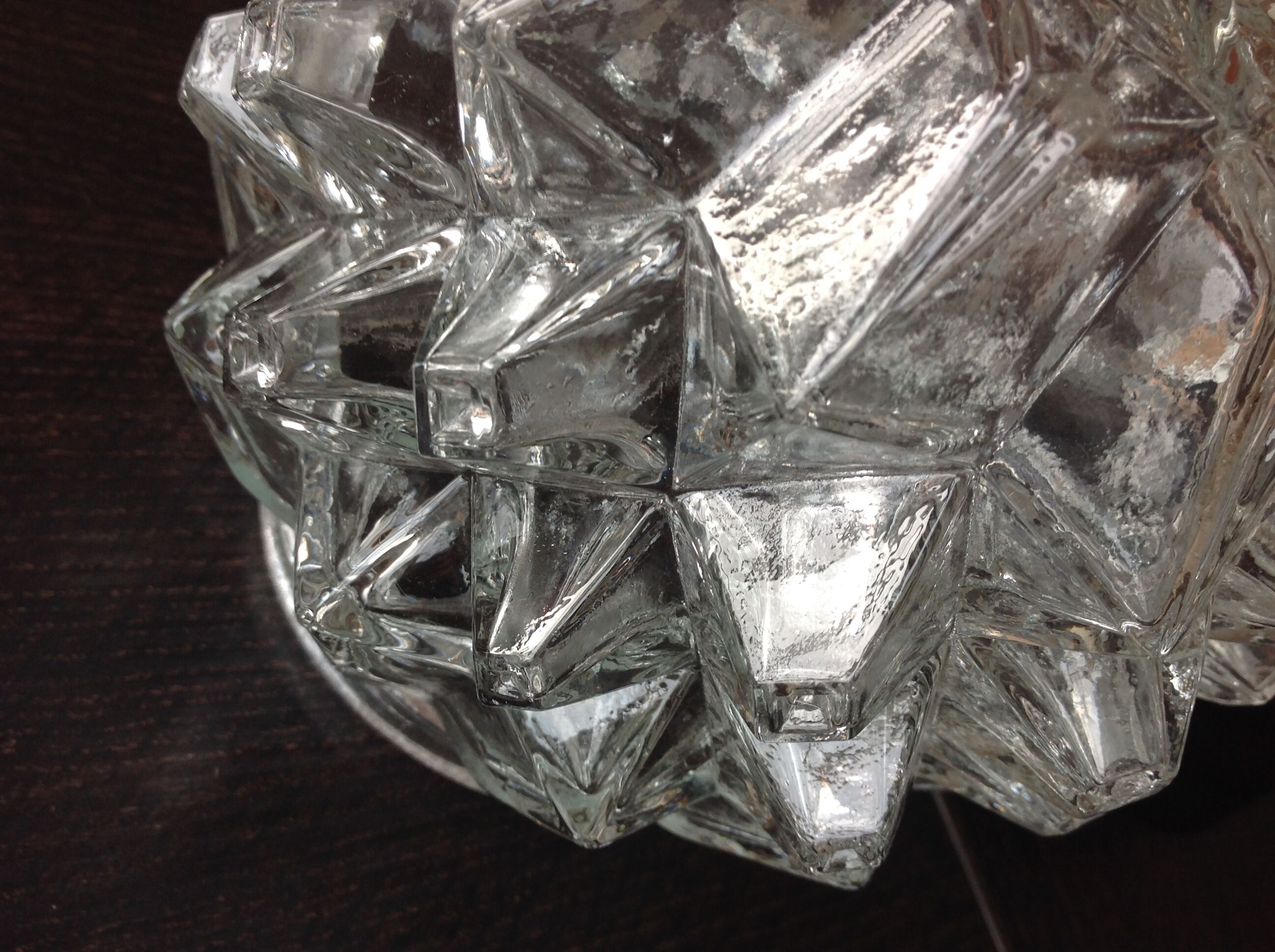 Plafonnier pointes de diamant par RZB Leuchten vintage années 60-70