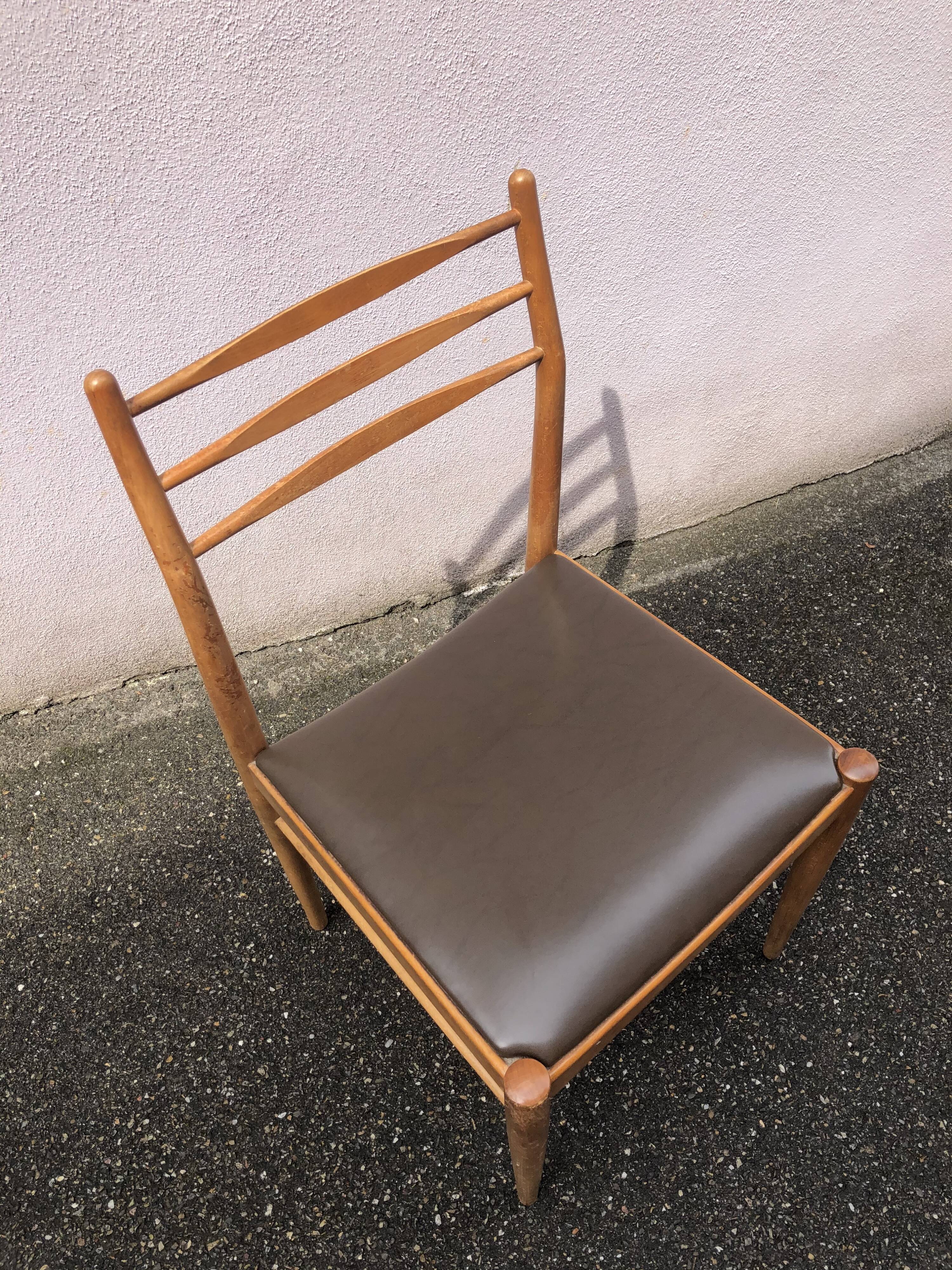 Série de 4 chaises scandinaves