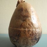 Old coconut ice bucket vintage decor ice bucket coconut 70s