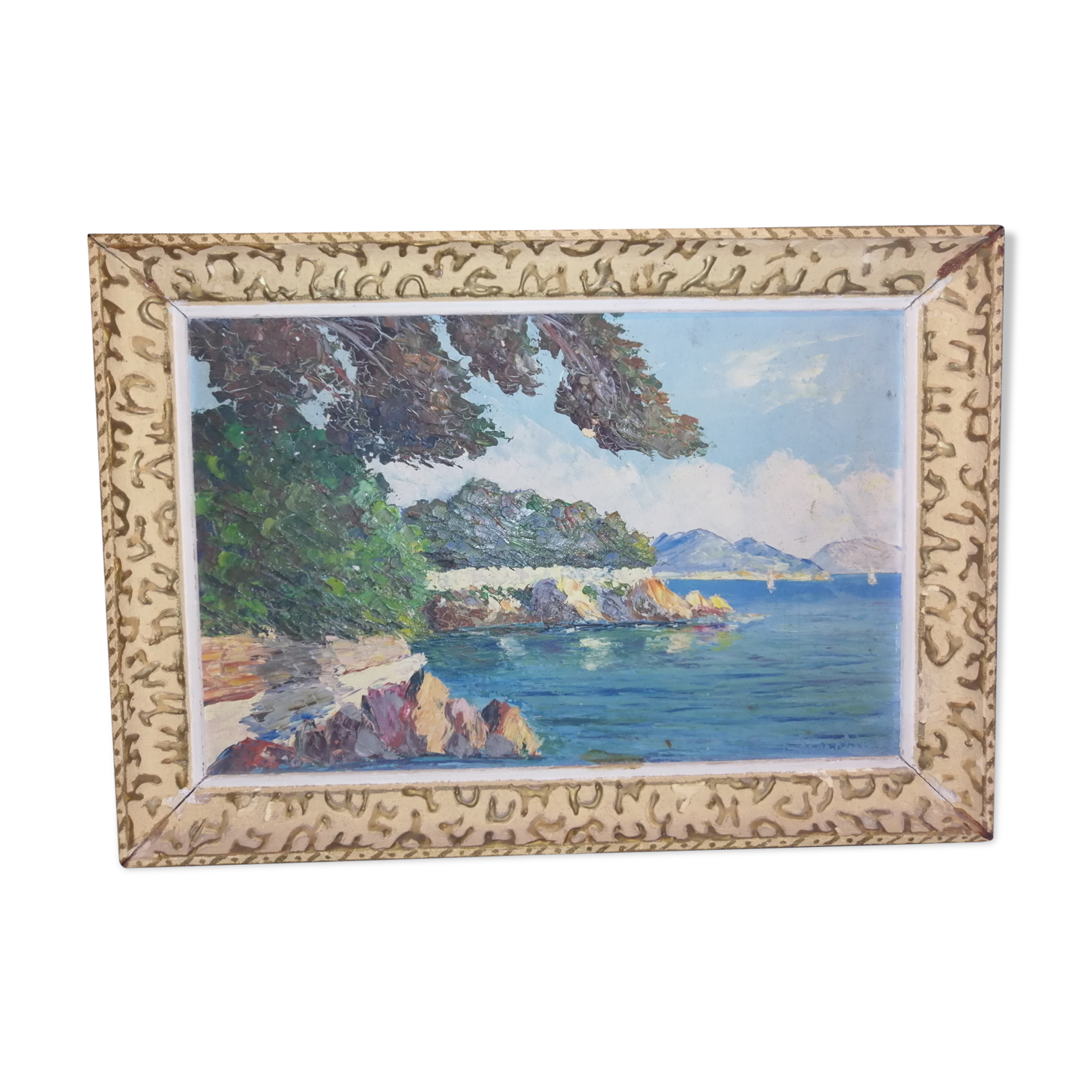 Seaside, oil on panel