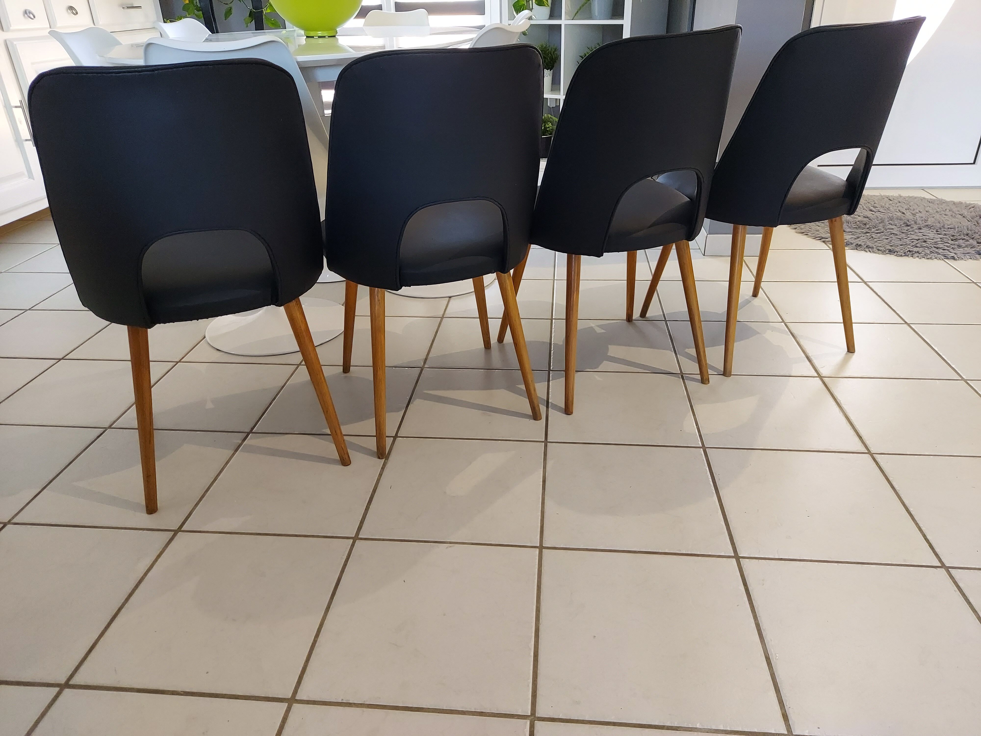Suite of 4 Chairs by Designer Oswald Haerdlt for Your Year 1950