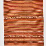 158x390Cm Peach & Red Handmade Kilim Rug
