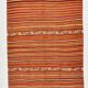 158x390Cm Peach & Red Handmade Kilim Rug