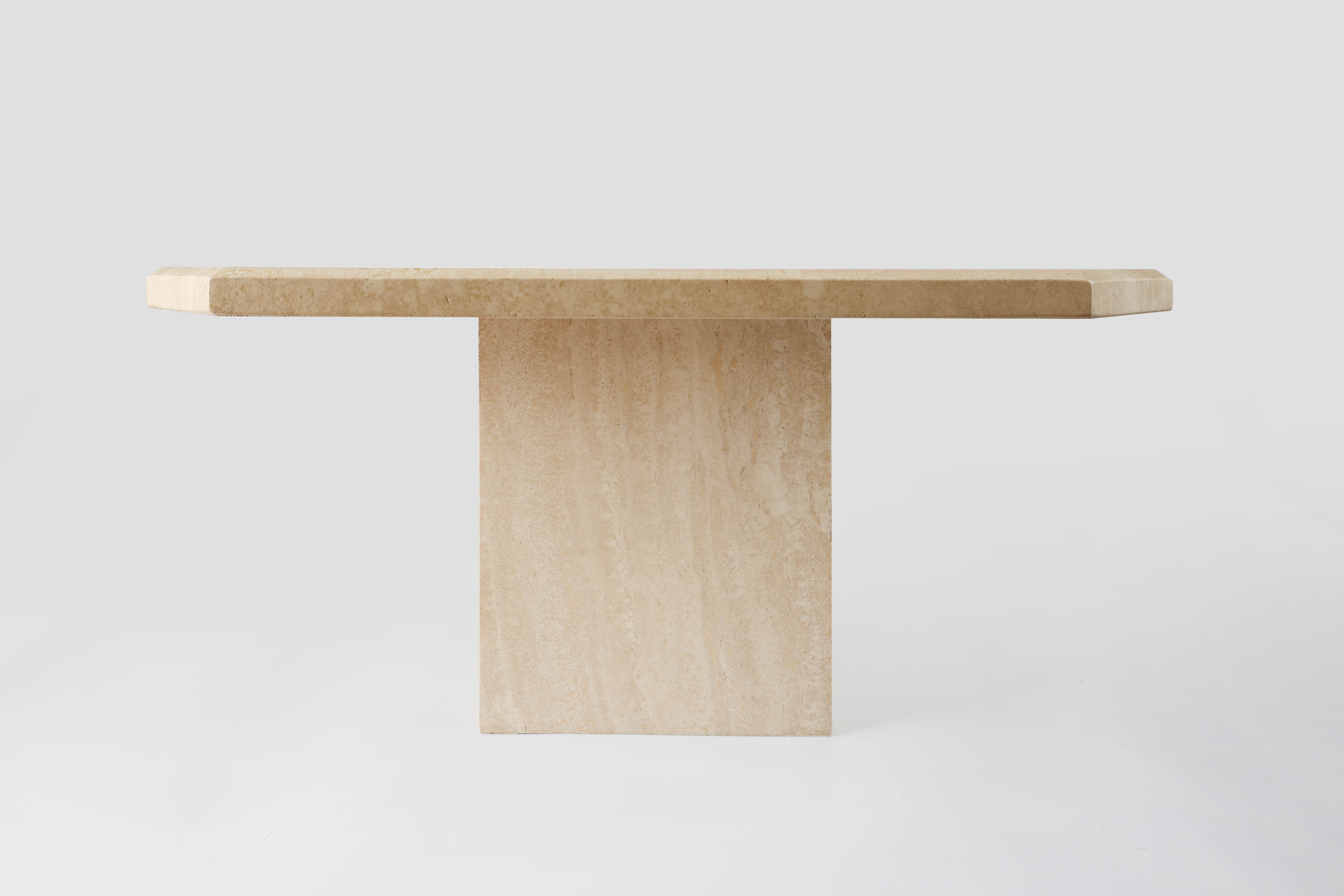 Mid century travertine side table / coffee table