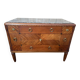 Art Deco walnut and black marble commode from the 1960s.