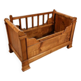 Small Child's Bed with Rolls in Cherry Wood – 1900