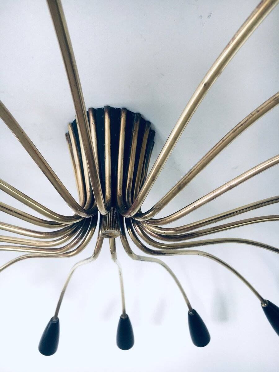 Sputnik 18-Arm Ceiling Lamp from Kaiser Leuchten, Germany, 1950s