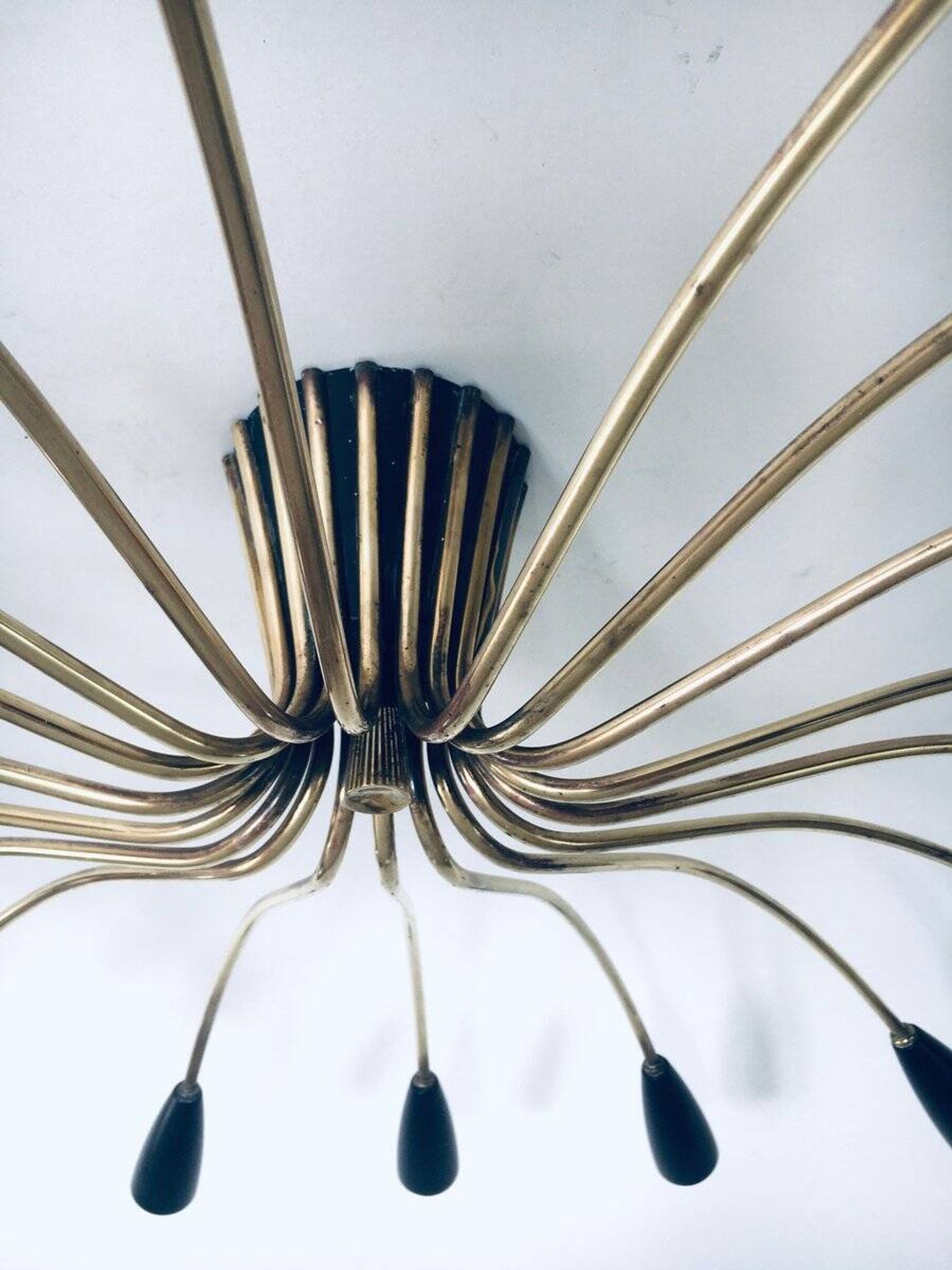 Sputnik 18-Arm Ceiling Lamp from Kaiser Leuchten, Germany, 1950s