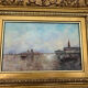 Oil on canvas, view of Venice.