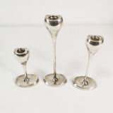 Modernist "tulip" candlesticks, Kronen Denmark, 1970s