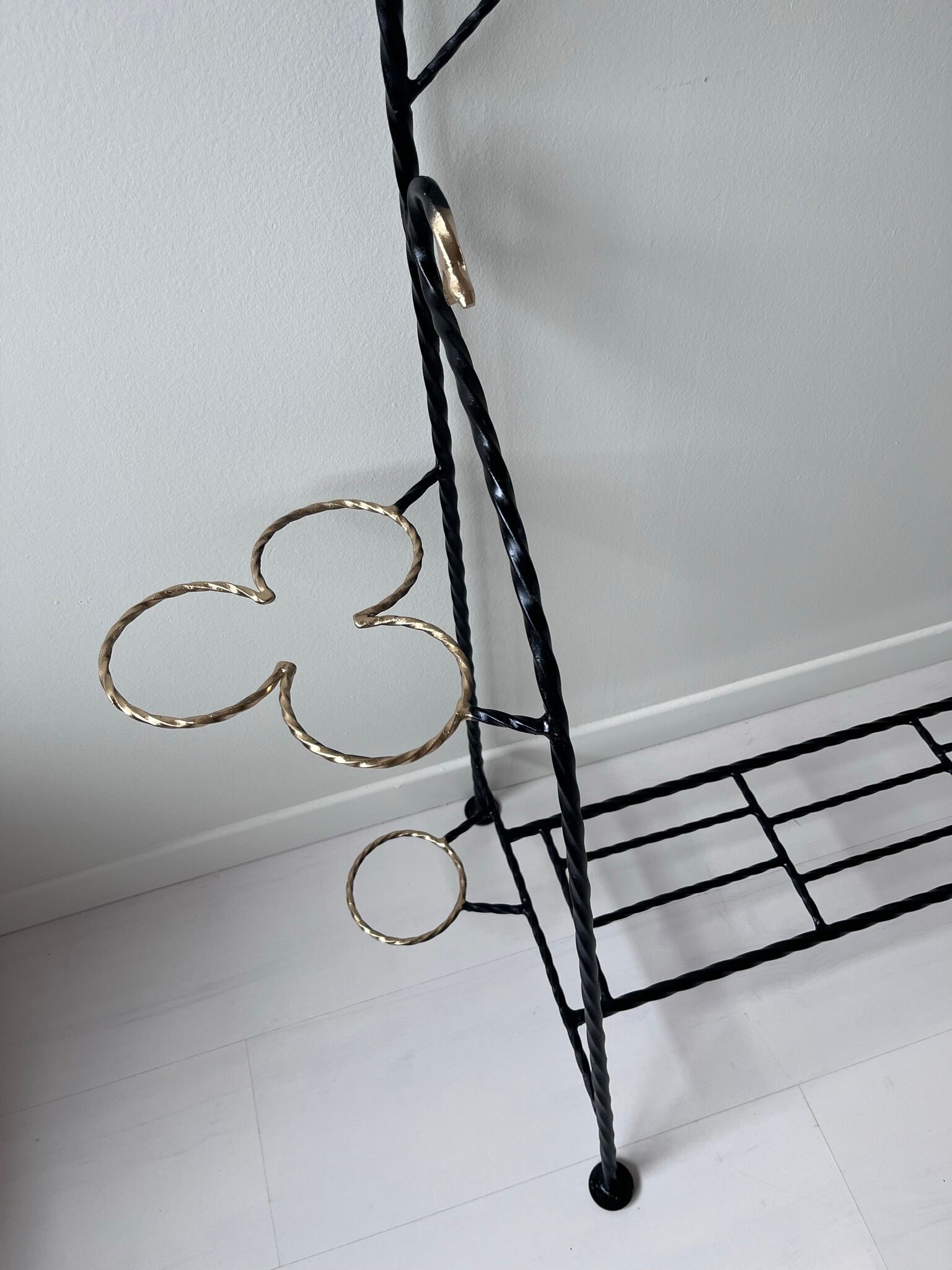Wrought iron coat rack
