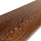 Minimalist vintage sofa design in wengé wood small solid bench