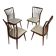 Suite de 4 chaises en bois par Maurizio Tempestini (It.) - mid.XXeme