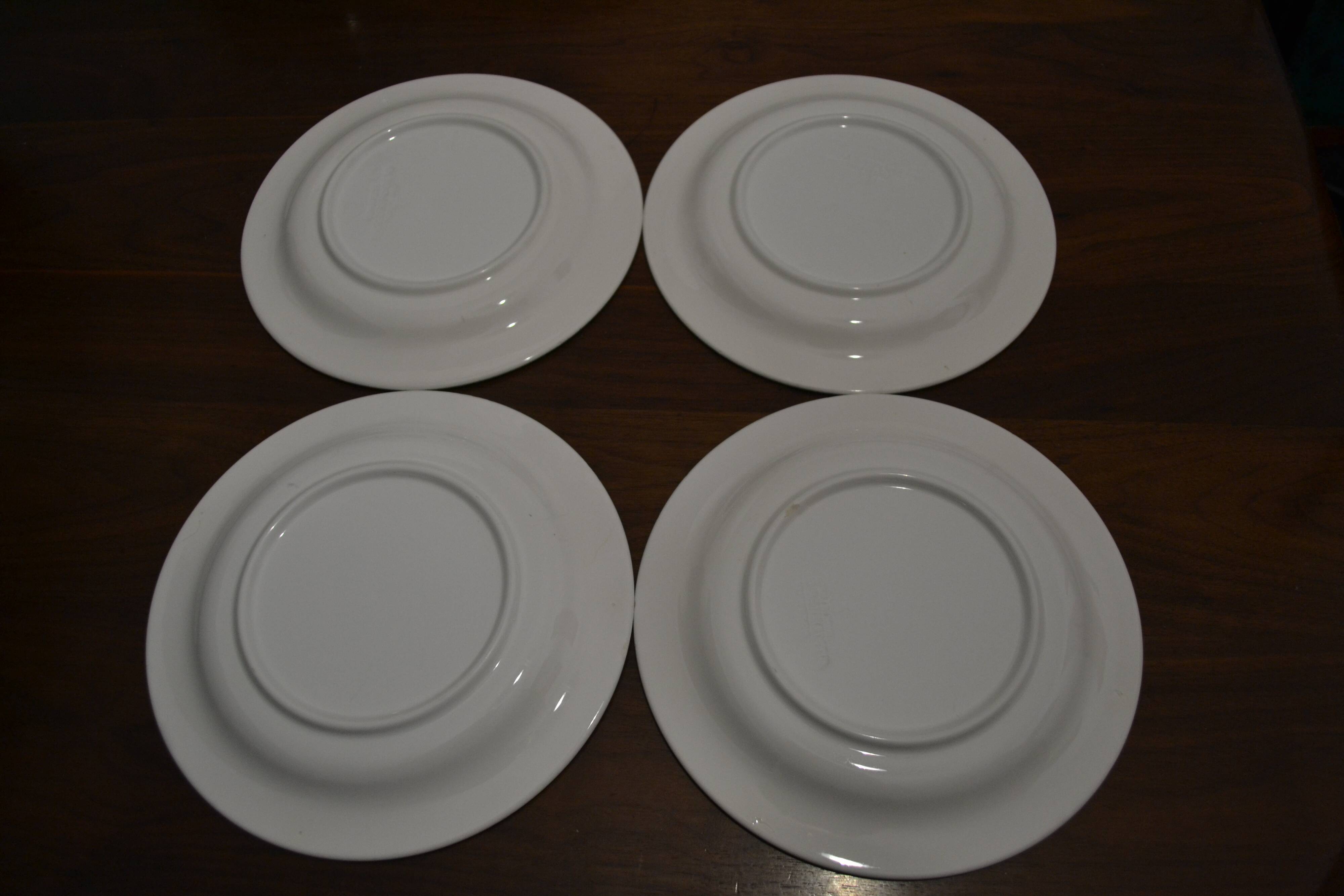Set of 4 flat plates Quadrifoglio