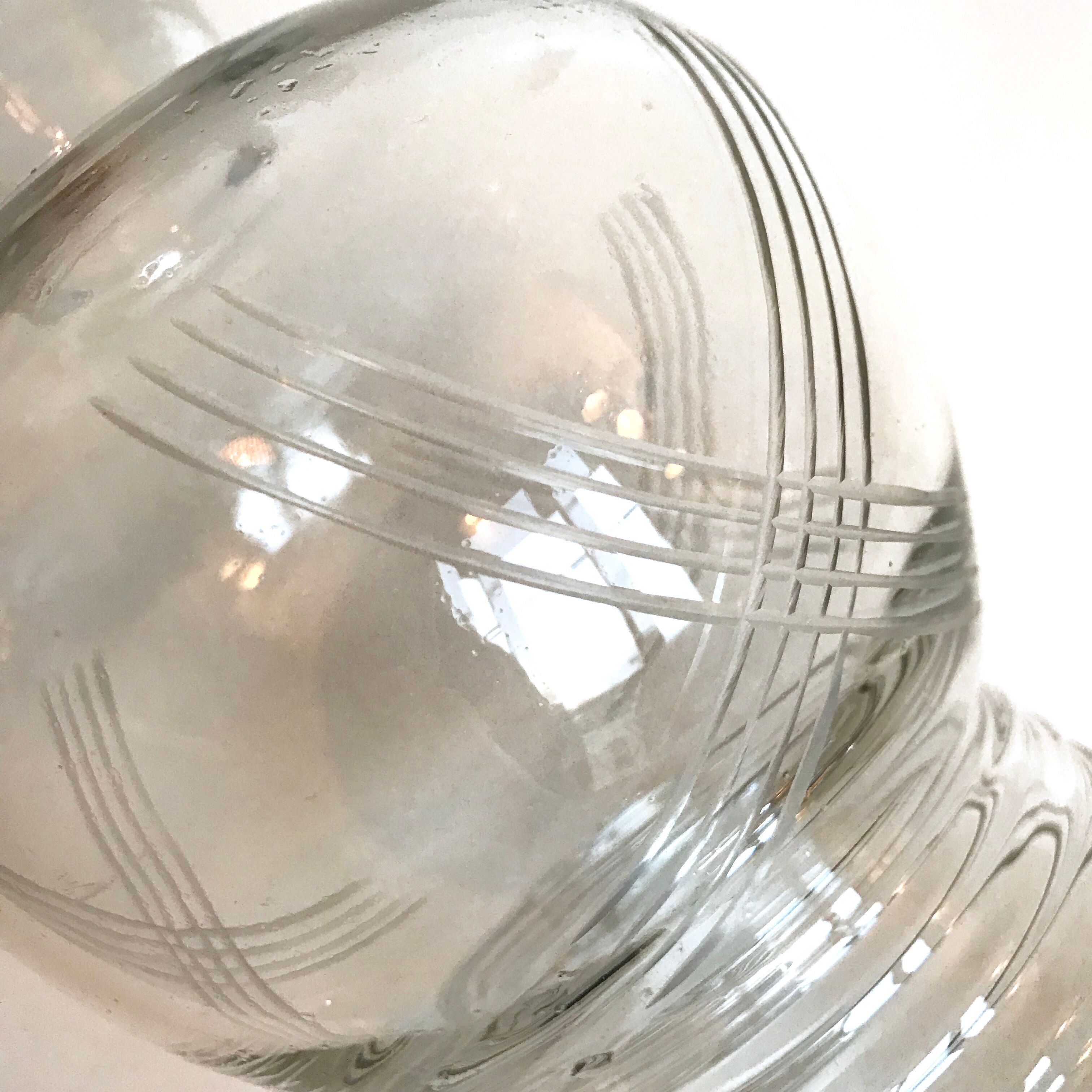 Carafe glass art deco décor crafted