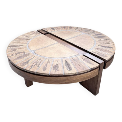 Table basse Roger Capron « grain de café »