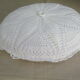 Coussin blanc vintage rond