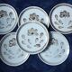 6 dessert plates glazed stoneware from Sarreguemines, Art workshop, model Jocelyne - vintage