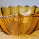 Amber glass salad bowl