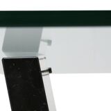 Mid-Century Italian Marble and Glass Coffee Table, 1970s