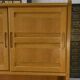 Solid oak wardrobe by Guillerme et Chambron and ceramic by Danikowski 1950s