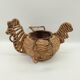 Hen-shaped wicker egg basket