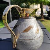 Decorative decanter in solid enamelled brass
