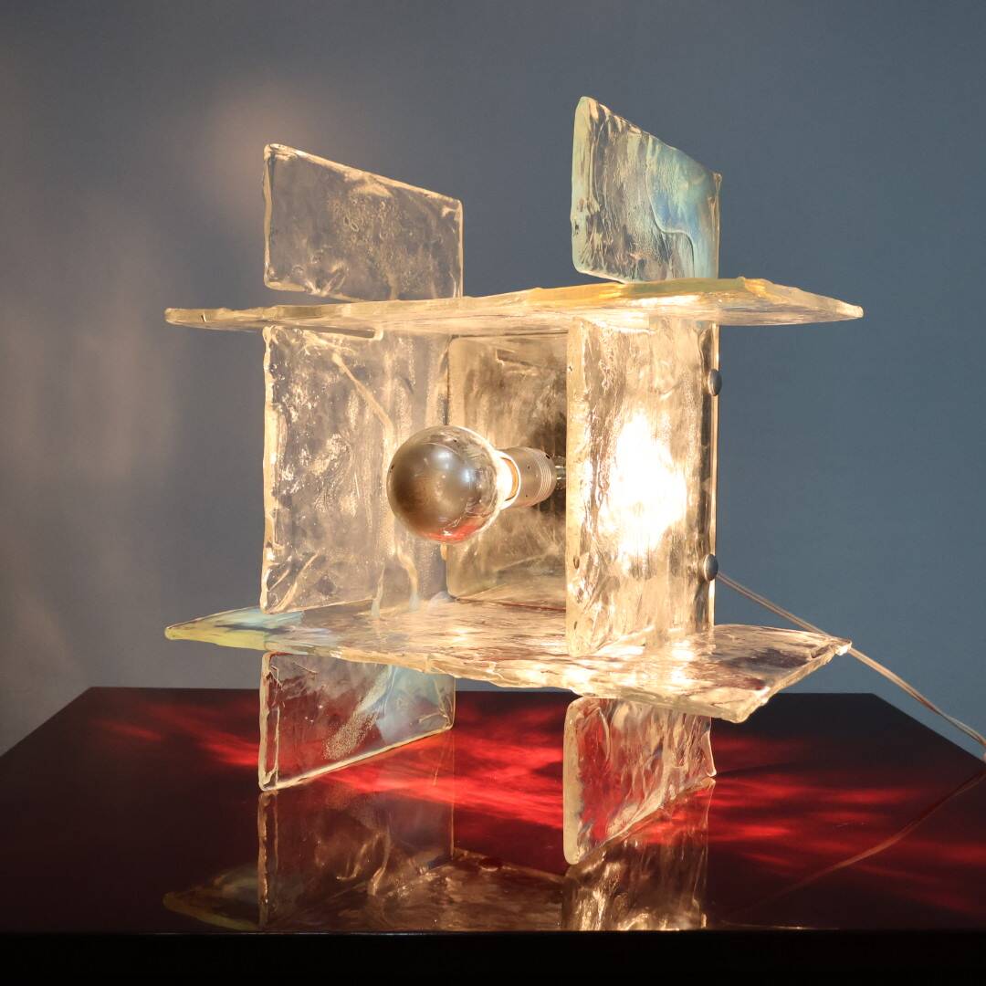 Carlo Nason Mazzega Lampada Da Tavolo/parete vetro iridescente Design