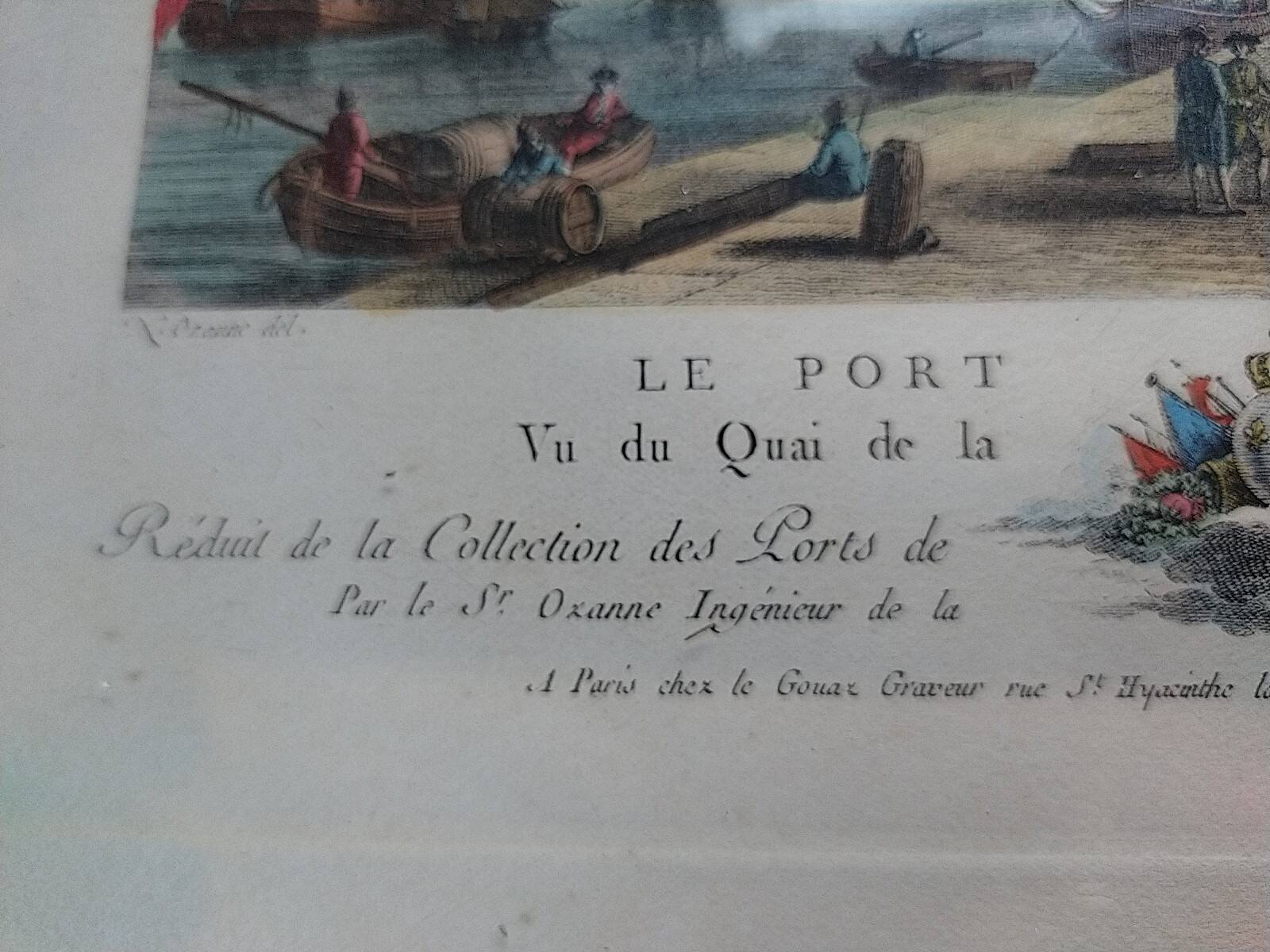 Engraving: The port of Morlaix. Late 19th century.