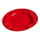 Vintage ceramic fruit dish - red enamel - relief of fruits - Mid-Century design - Italy 1980s