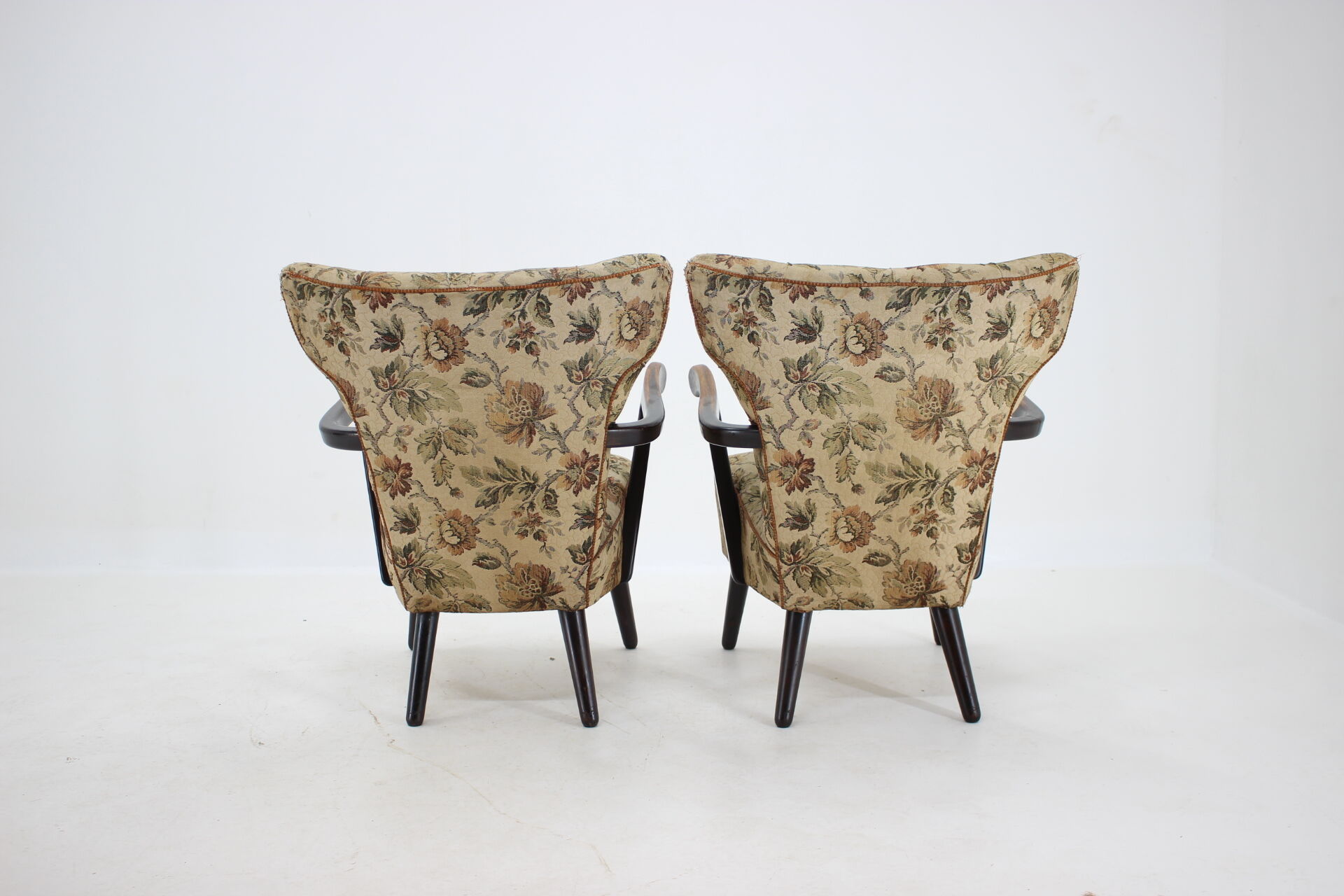 1940s pair of armchairs, czechoslovakia
