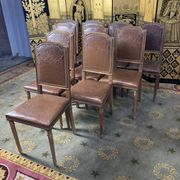10 chaises louis XVI assise cuir