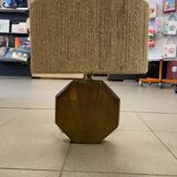 Brass table lamp - rope lampshade