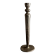 Brutalist vintage candlestick in gris patinated metal from Sweden, 1970s decorative lighting gift