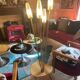 Luminaire tripode 4 branches vintage