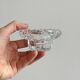 Set of 3 thick glass candle holders