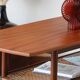 Table basse danoise double plateau en teck 1960