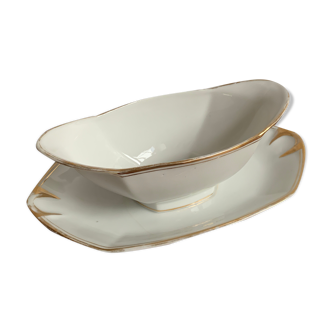 Jean Boyer art deco porcelain gravy boat