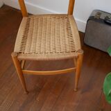 Chairs made of wood and rope