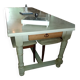 Antique solid oak farmhouse table with turned legs