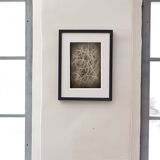 Abstract black and white interlacing drawing 1