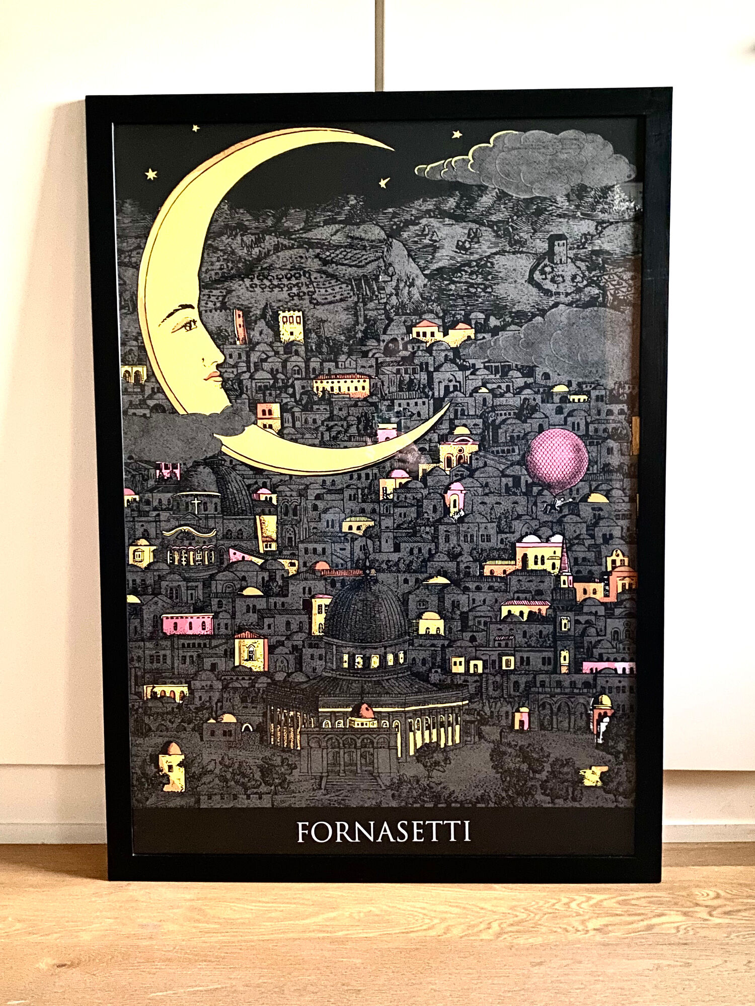 Piero Fornasetti, "Notte su Gerusalemme" serigraph, Graphique de France 1993